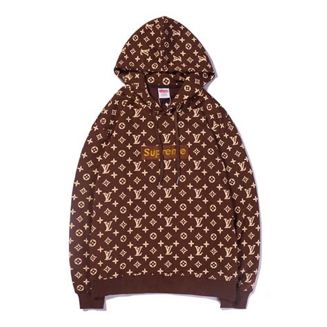 supreme louis vuitton hoodie brown replica|supreme shirt louis vuitton price.